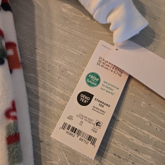 Carter's Christmas Baby Pajama Sleeper Lot Sz 3 Mos NWT - Picture 4 of 5